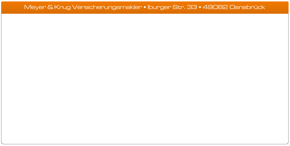 Karte mit der Anfahrt zu Meyer & Krug Versicherungsmakler in Osnabr&uuml;ck, Iburger Str. 33, 49082 Osnabr&uuml;ck